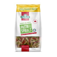 Orgran Rice & Veg Pasta Spirals 350g