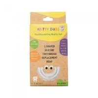 Happy Bubs Toothbrush Silicone U Shaped Replacement Head x 3 Pack (2-6 Years)