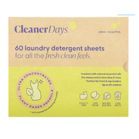 Cleaner Days Laundry Sheets Lemon 60 Pack 