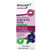 Brauer Sambucus Cold & Flu Forte Liquid 200ml