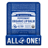 Dr Bronner's Peppermint Organic Lip Balm 4g 