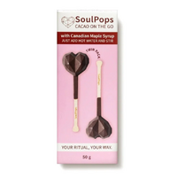 Soul Pops Cacao With Canadian Maple Syrup Twin Pack 50g