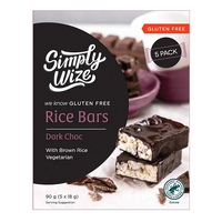 Simply Wize Dark Choc Rice Bars 90g